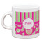 Pink & Green Paisley and Stripes Single Shot Espresso Cup - Single Front