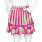 Pink & Green Paisley and Stripes Skater Skirt - Back