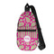 Pink & Green Paisley and Stripes Sling Bag (Personalized)