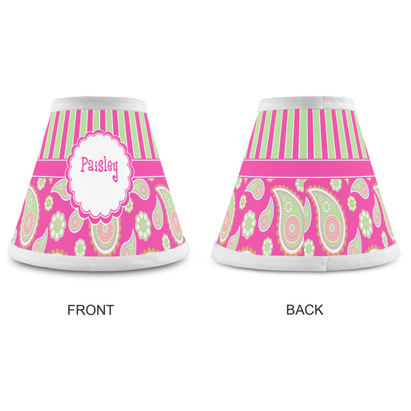 Pink & Green Paisley and Stripes Small Chandelier Lamp - Approval