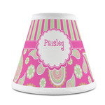 Pink & Green Paisley and Stripes Chandelier Lamp Shade (Personalized)