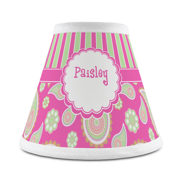 Custom Pink & Green Paisley and Stripes Chandelier Lamp Shade (Personalized)