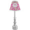 Pink & Green Paisley and Stripes Small Chandelier Lamp - LIFESTYLE (on candle stick)