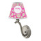Pink & Green Paisley and Stripes Small Chandelier Lamp - LIFESTYLE (on wall lamp)