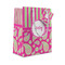 Pink & Green Paisley and Stripes Small Gift Bag - Front/Main