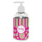 Pink & Green Paisley and Stripes Plastic Soap / Lotion Dispenser (8 oz - Small - White) (Personalized)