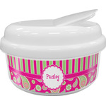 Pink & Green Paisley and Stripes Snack Container (Personalized)
