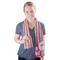 Pink & Green Paisley and Stripes Sport Towel - Exercise use - Model