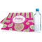 Pink & Green Paisley and Stripes Sports & Fitness Towel (Personalized)