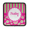 Pink & Green Paisley and Stripes Square Patch