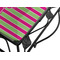 Pink & Green Paisley and Stripes Square Trivet - Detail