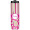 Pink & Green Paisley and Stripes Stainless Steel Skinny Tumbler - 20 oz (Personalized)