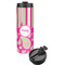 Pink & Green Paisley and Stripes Stainless Steel Skinny Tumbler (Personalized)