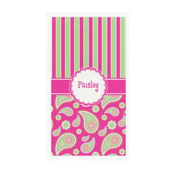 Pink & Green Paisley and Stripes Guest Towels - Full Color - Standard (Personalized)