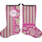 Pink & Green Paisley and Stripes Stocking - Double-Sided - Approval