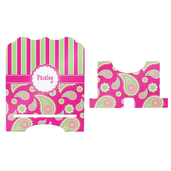 Pink & Green Paisley and Stripes Stylized Tablet Stand - Apvl