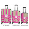 Pink & Green Paisley and Stripes Suitcase Set 1 - APPROVAL