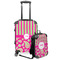 Pink & Green Paisley and Stripes Suitcase Set 4 - MAIN