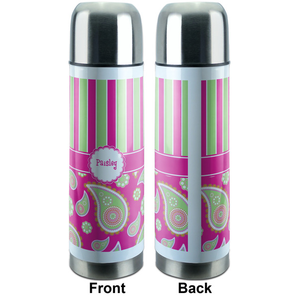 Pink & Green Paisley and Stripes Thermos - Apvl