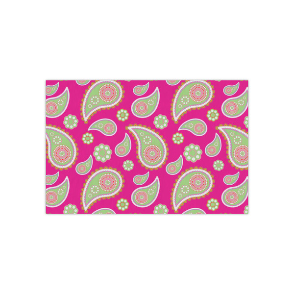 Custom Pink & Green Paisley and Stripes Tissue Paper Sheets - Small - Heavyweight