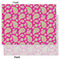 Pink & Green Paisley and Stripes Tissue Paper - Lightweight - Large - Front & Back