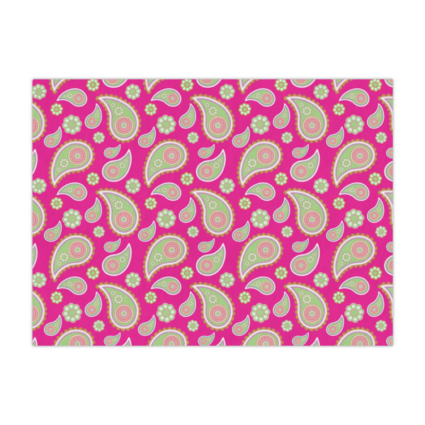 Custom Pink & Green Paisley and Stripes Tissue Paper Sheets