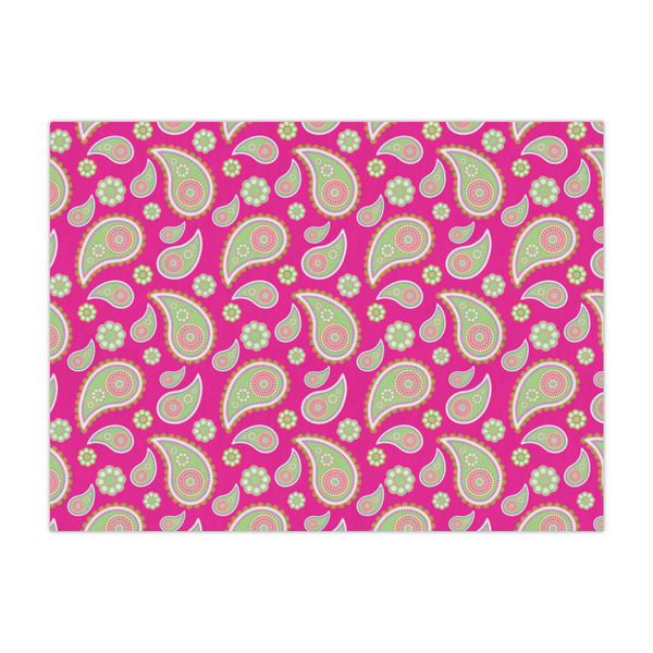 Custom Pink & Green Paisley and Stripes Tissue Paper Sheets - Large - Lightweight