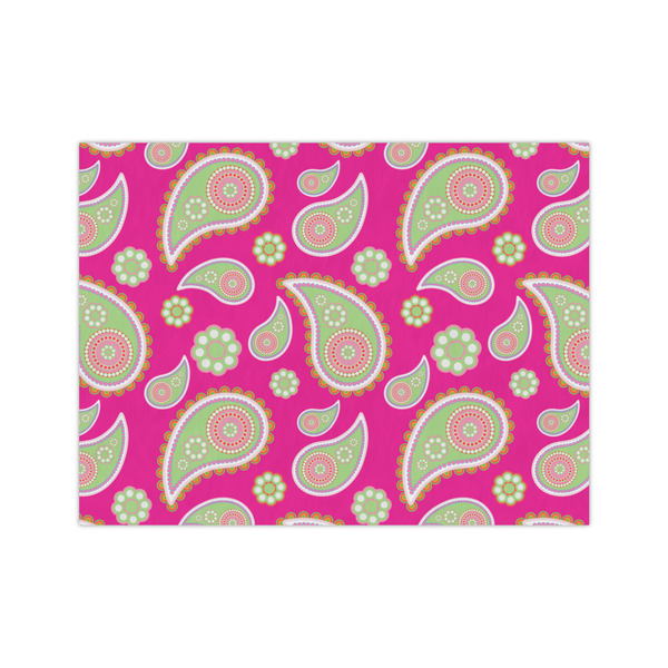 Custom Pink & Green Paisley and Stripes Tissue Paper Sheets - Medium - Lightweight