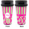 Pink & Green Paisley and Stripes Travel Mug Approval (Personalized)