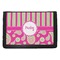 Pink & Green Paisley and Stripes Trifold Wallet (Personalized)