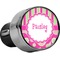 Pink & Green Paisley and Stripes USB Car Charger - Close Up
