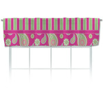 Pink & Green Paisley and Stripes Valance (Personalized)
