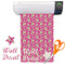 Pink & Green Paisley and Stripes Vinyl Sheet (Re-position-able)