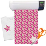 Pink & Green Paisley and Stripes Heat Transfer Vinyl Sheet (12"x18")