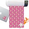 Pink & Green Paisley and Stripes Sticker Vinyl Sheet (Permanent)