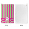 Pink & Green Paisley and Stripes Waffle Weave Golf Towel - Approval