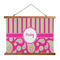 Pink & Green Paisley and Stripes Wall Hanging Tapestry - Wide (Personalized)