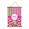 Pink & Green Paisley and Stripes Wall Hanging Tapestry - Tall (Personalized)