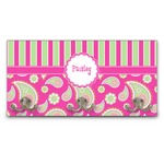 Pink & Green Paisley and Stripes Wall Mounted Coat Rack (Personalized)