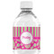 Pink & Green Paisley and Stripes Water Bottle Label - Single Front