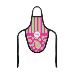 Pink & Green Paisley and Stripes Bottle Apron (Personalized)
