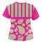 Pink & Green Paisley and Stripes Women's T-shirt Back