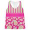 Pink & Green Paisley and Stripes Womens Racerback Tank Top - X Small