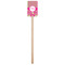 Pink & Green Paisley and Stripes Wooden 6.25" Stir Stick - Rectangular - Single Stick