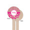 Pink & Green Paisley and Stripes Wooden 6" Stir Stick - Round - Single Sided - Front & Back