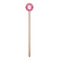 Pink & Green Paisley and Stripes Wooden 6" Stir Stick - Round - Single Stick