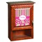 Pink & Green Paisley and Stripes Wooden Cabinet Decal (Medium)