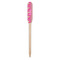 Pink & Green Paisley and Stripes Wooden Food Pick - Paddle - Single Pick