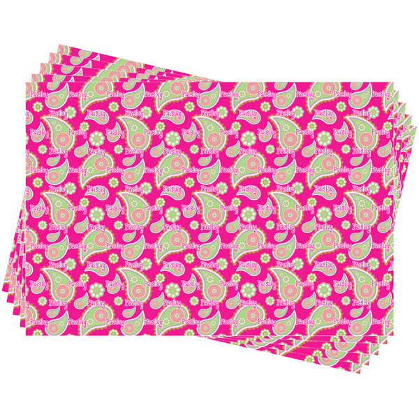 Pink & Green Paisley and Stripes Wrapping Paper - 5 Sheets Approval