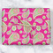 Pink & Green Paisley and Stripes Wrapping Paper Roll - Matte - Wrapped Box